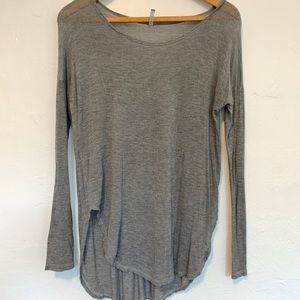 Grey Slouchy Sheer Sweater
